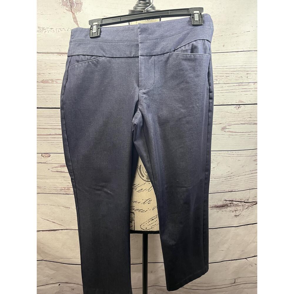 ELLE Blue Straight Leg Dress Pants‎ Slacks No Visible Pockets Womens Size 4
